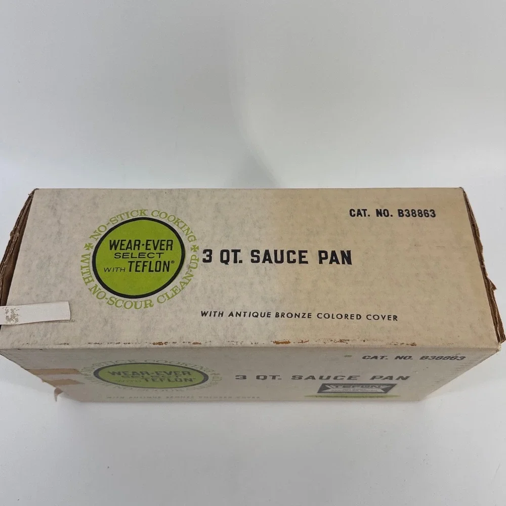 Wear-Ever Select Sauce Pan 3 Qt Bronze Non-Stick Teflon B38863 Vintage New